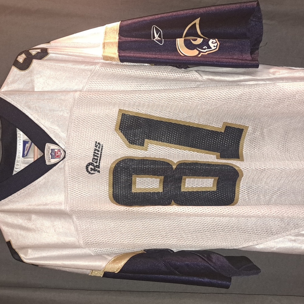 Vtg. St. Louis Rams #81 Tony Holt Reebok Onfield jersey. 2XL